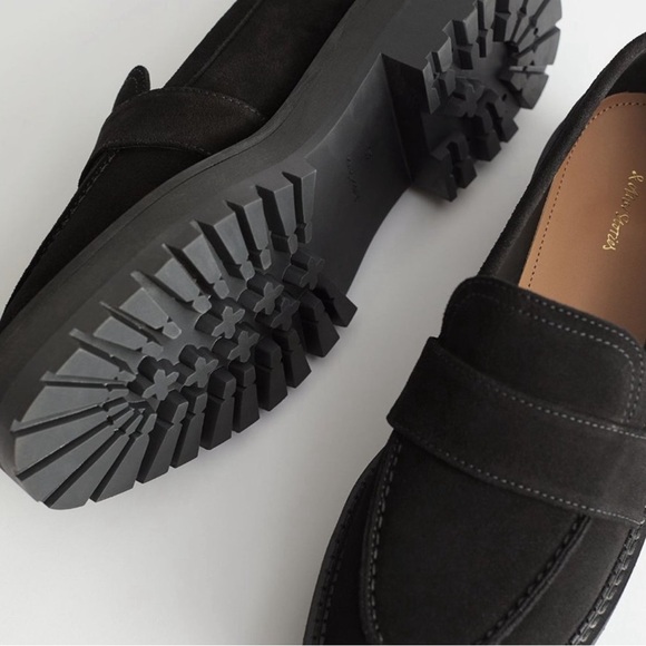 & Other Stories Chunky Suede Leather Loafers - Picture 4 of 5